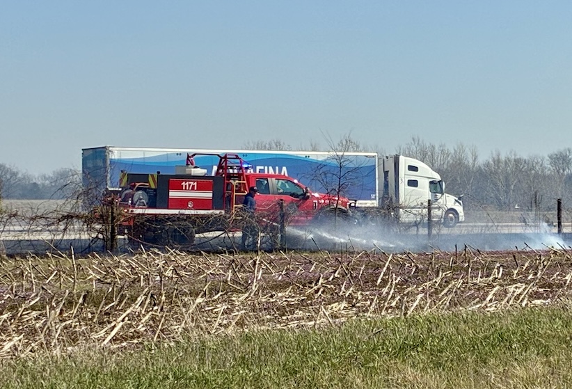U.S. Highway 59 reopened after grassfire south of Lawrence